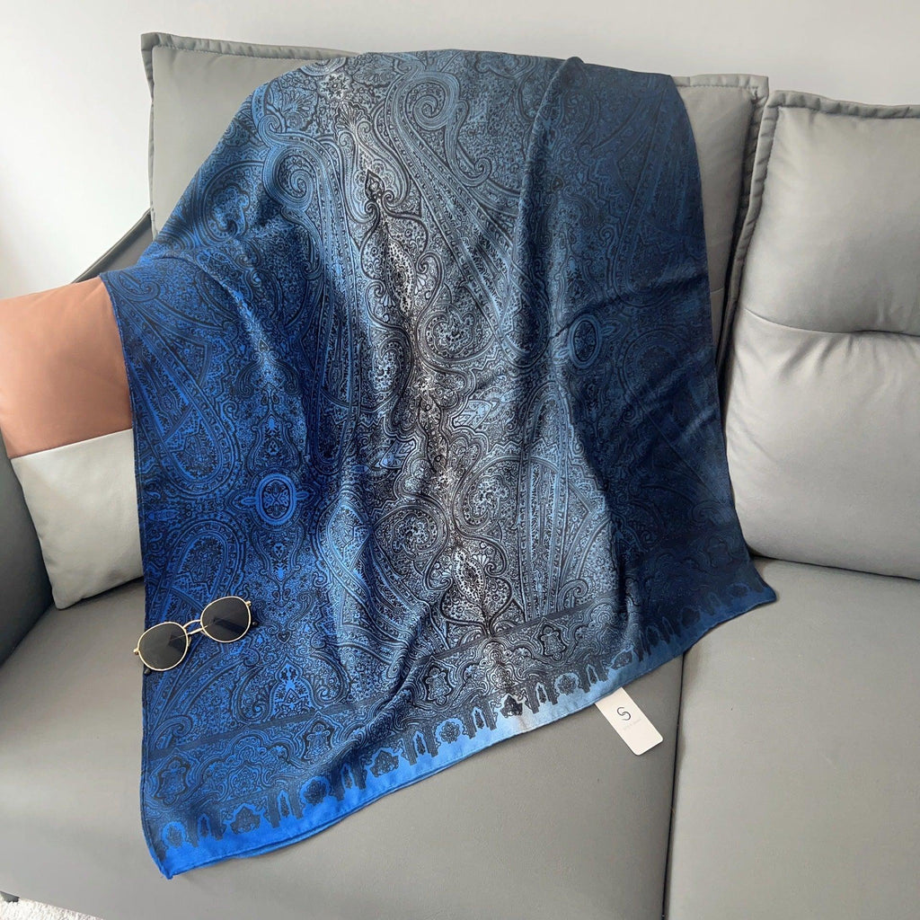 MH058 Cashew Printed Cotton And Linen Thin Hijab - SJB-DIAMOND ELITES