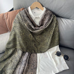 MH058 Cashew Printed Cotton And Linen Thin Hijab - SJB-DIAMOND ELITES