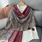 MH058 Cashew Printed Cotton And Linen Thin Hijab - SJB-DIAMOND ELITES