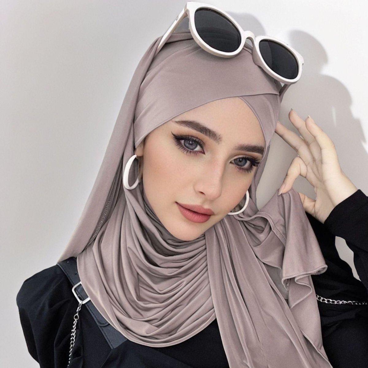 MH059 Solid Color Single Layer Cross Stretch Hijab - SJB-DIAMOND ELITES