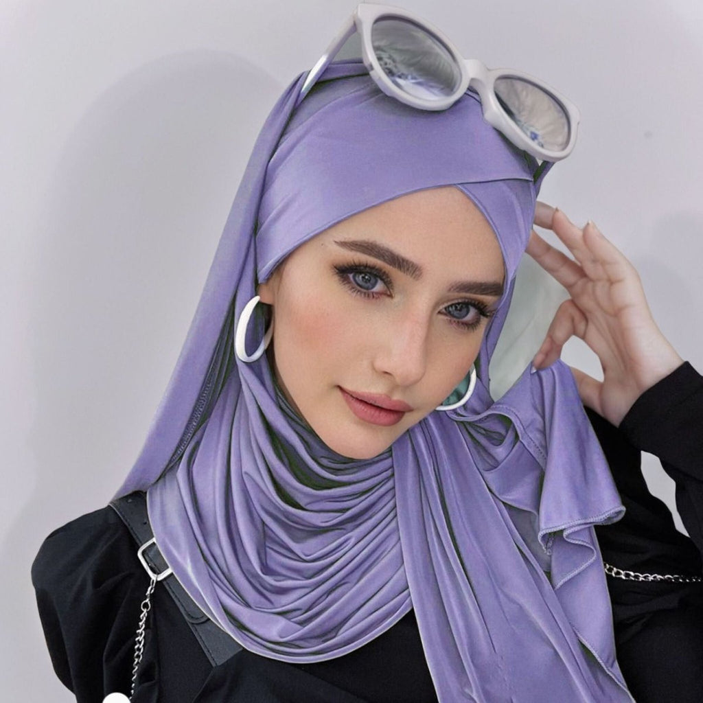 MH059 Solid Color Single Layer Cross Stretch Hijab - SJB-DIAMOND ELITES