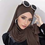 MH059 Solid Color Single Layer Cross Stretch Hijab - SJB-DIAMOND ELITES
