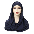 MH059 Solid Color Single Layer Cross Stretch Hijab - SJB-DIAMOND ELITES