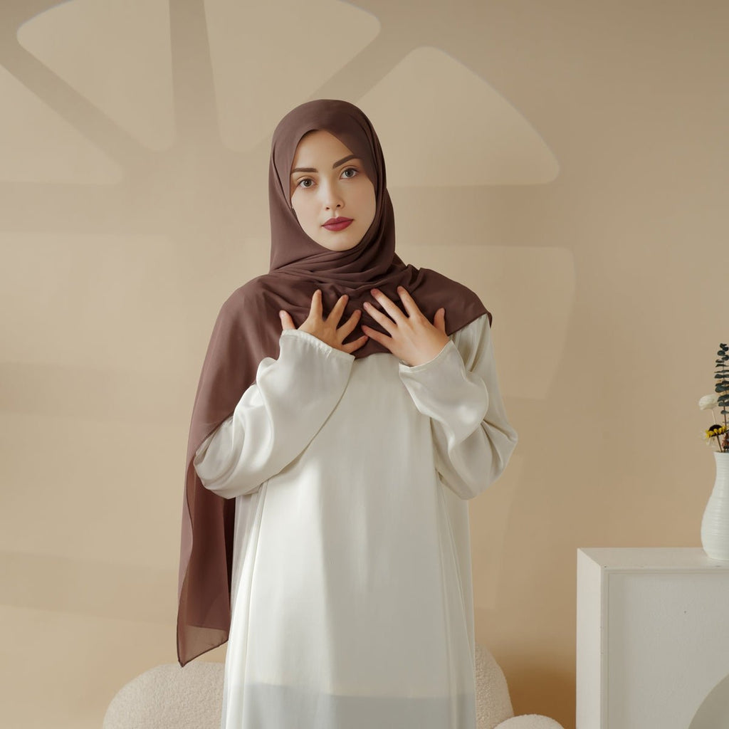 Plain Chiffon Shawl, Extra Fine Chiffon Hijab (MH067) - SJB-DIAMOND ELITES