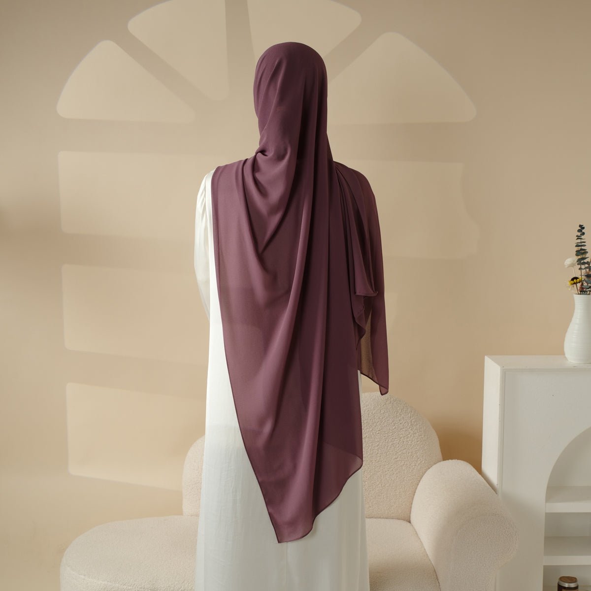 Plain Chiffon Shawl, Extra Fine Chiffon Hijab (MH067) - SJB-DIAMOND ELITES