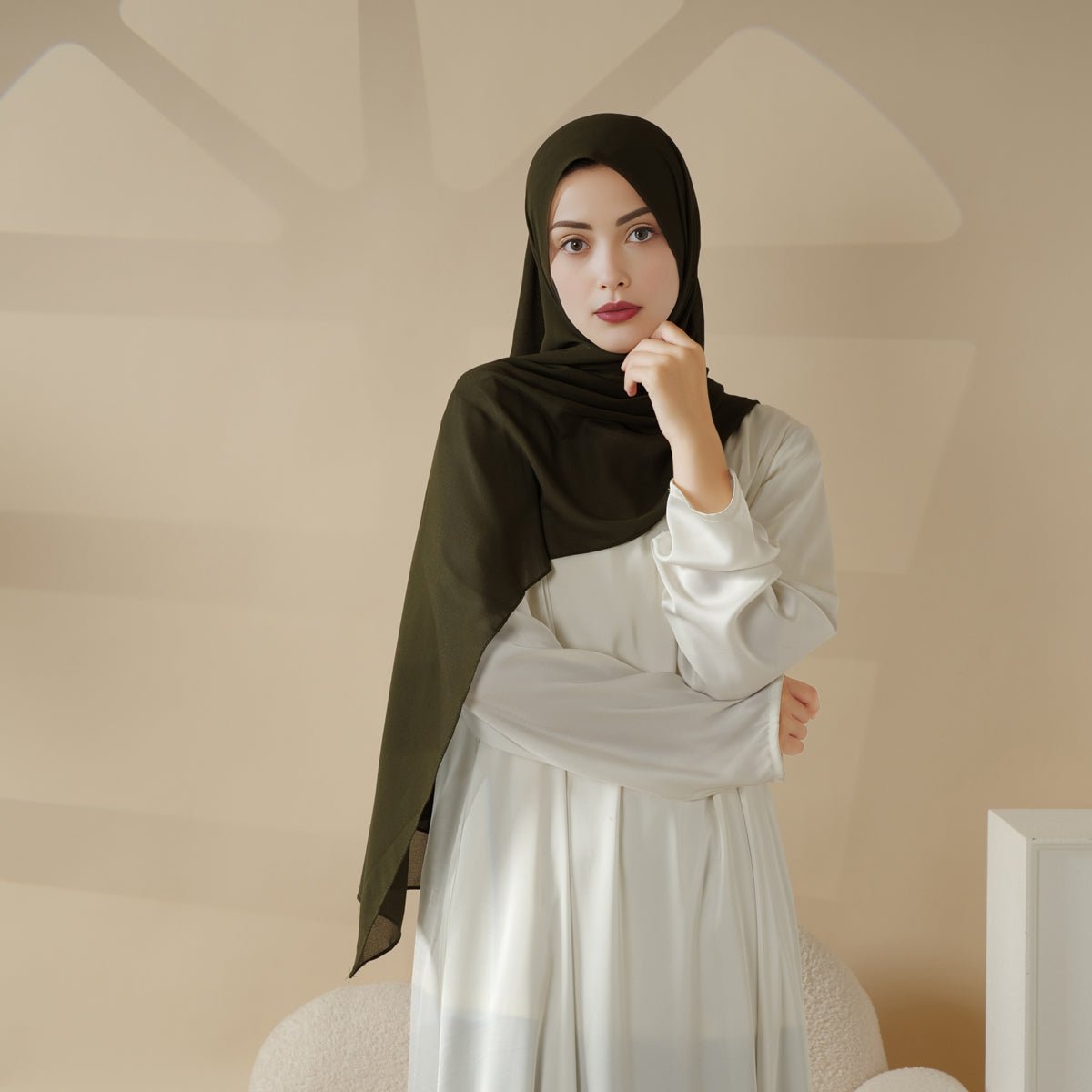 Plain Chiffon Shawl, Extra Fine Chiffon Hijab (MH067) - SJB-DIAMOND ELITES