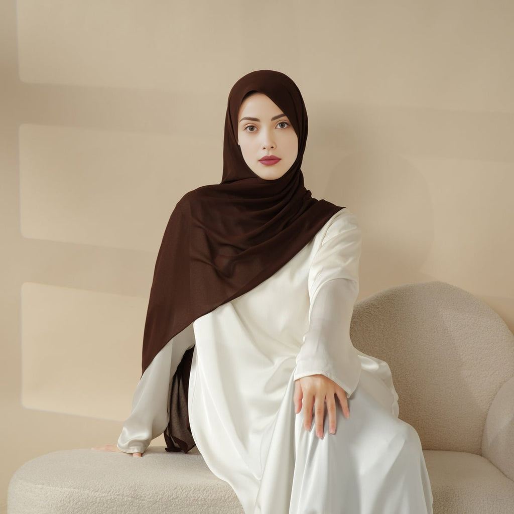 Plain Chiffon Shawl, Extra Fine Chiffon Hijab (MH067) - SJB-DIAMOND ELITES