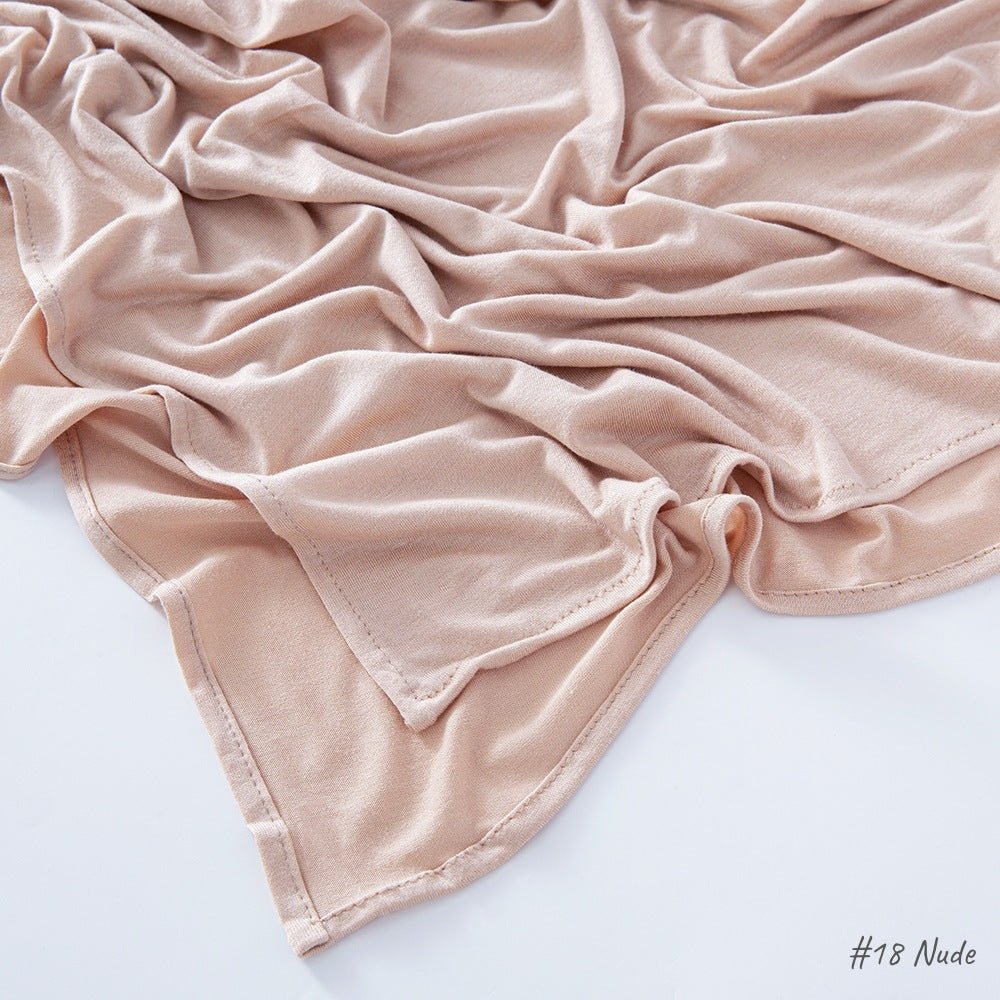 High Quality Right Angle Curled Modal Mercerized Cotton Breathable Hijab(MH068) - SJB-DIAMOND ELITES