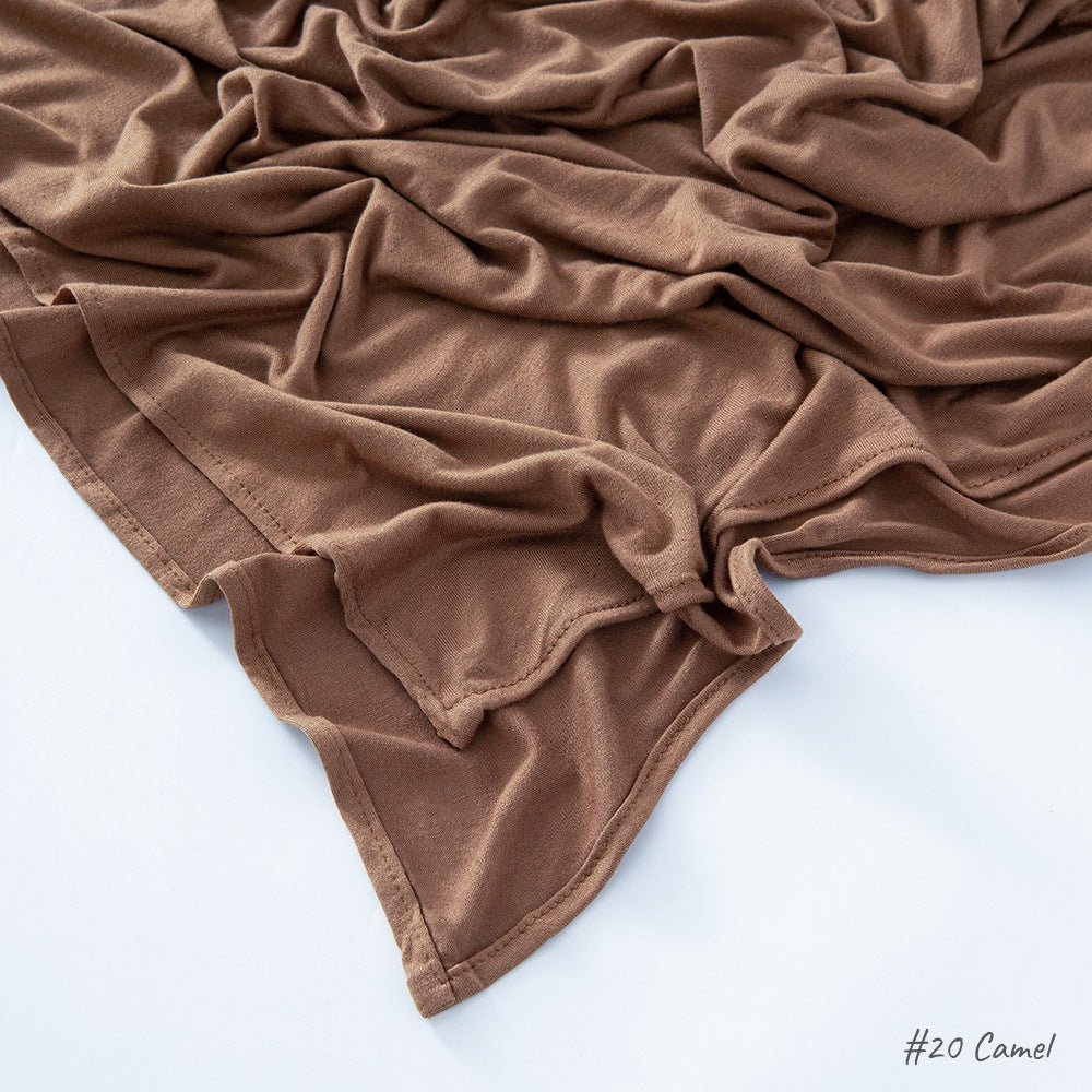 High Quality Right Angle Curled Modal Mercerized Cotton Breathable Hijab(MH068) - SJB-DIAMOND ELITES