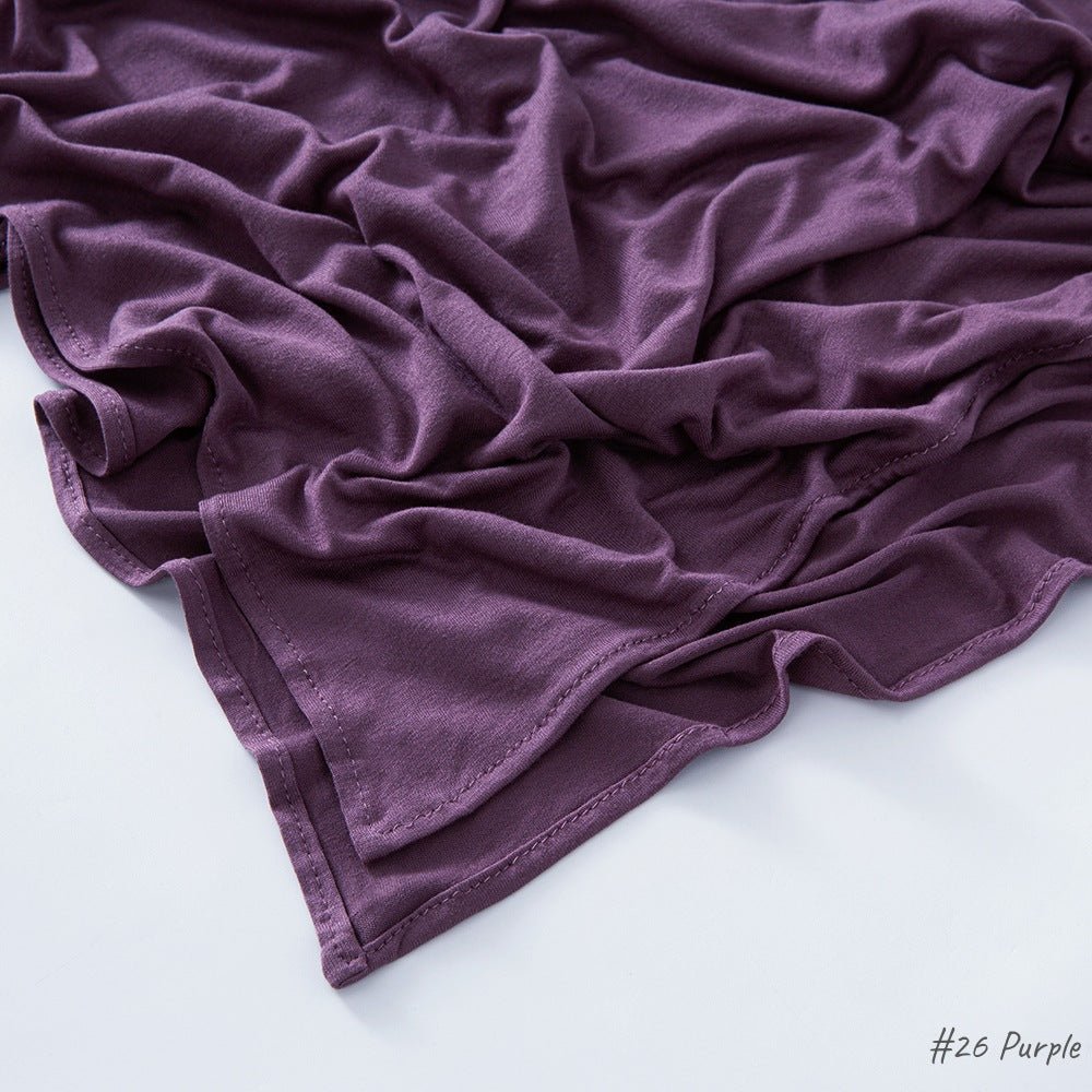 High Quality Right Angle Curled Modal Mercerized Cotton Breathable Hijab(MH068) - SJB-DIAMOND ELITES