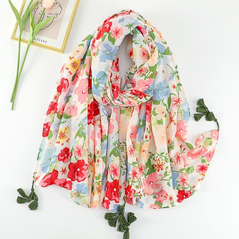 MH071 Cotton And Linen Printed Hijab