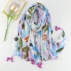MH071 Cotton And Linen Printed Hijab