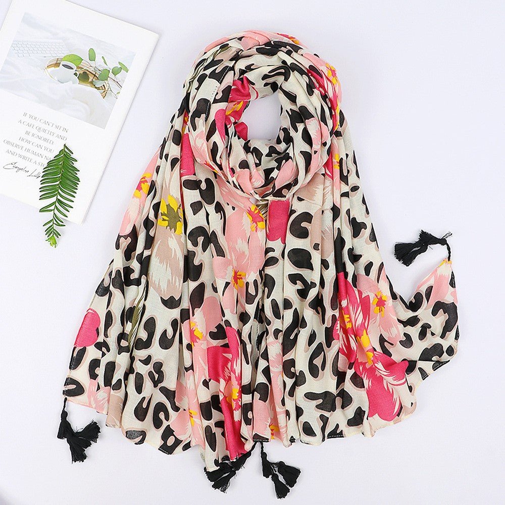 MH071 Cotton And Linen Printed Hijab
