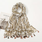 MH071 Cotton And Linen Printed Hijab