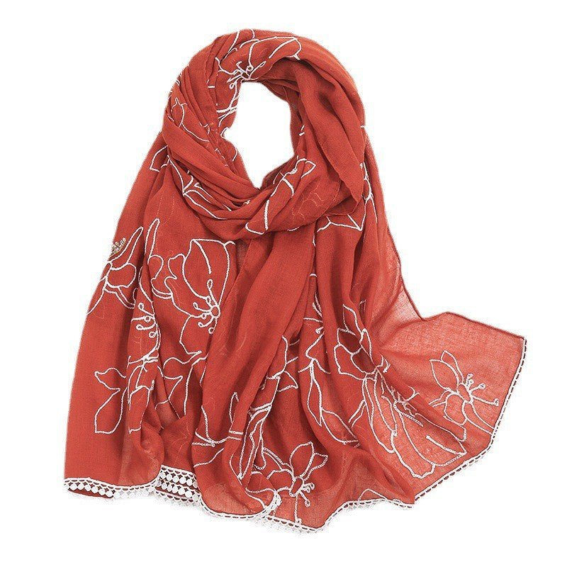 MH071 Cotton And Linen Printed Hijab