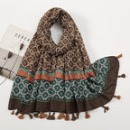 MH071 Cotton And Linen Printed Hijab