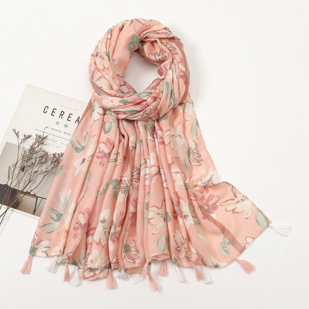 MH071 Cotton And Linen Printed Hijab
