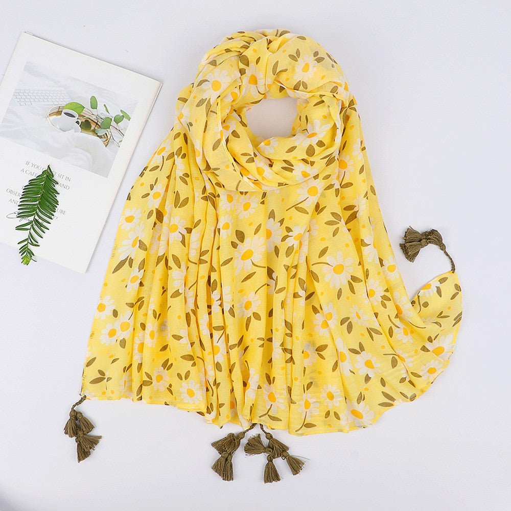 MH071 Cotton And Linen Printed Hijab