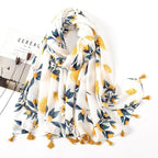 MH071 Cotton And Linen Printed Hijab