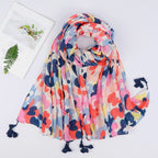 MH071 Cotton And Linen Printed Hijab