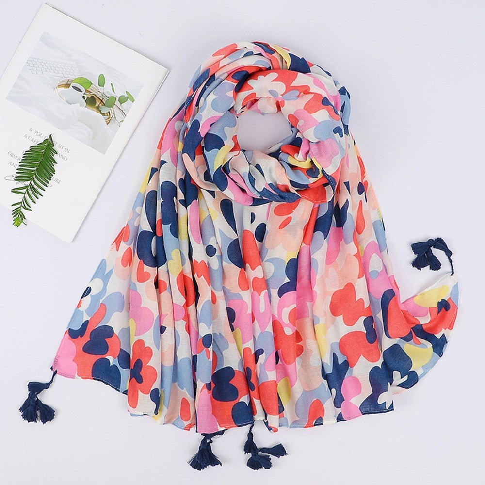 MH071 Cotton And Linen Printed Hijab