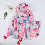 MH071 Cotton And Linen Printed Hijab