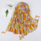 MH071 Cotton And Linen Printed Hijab
