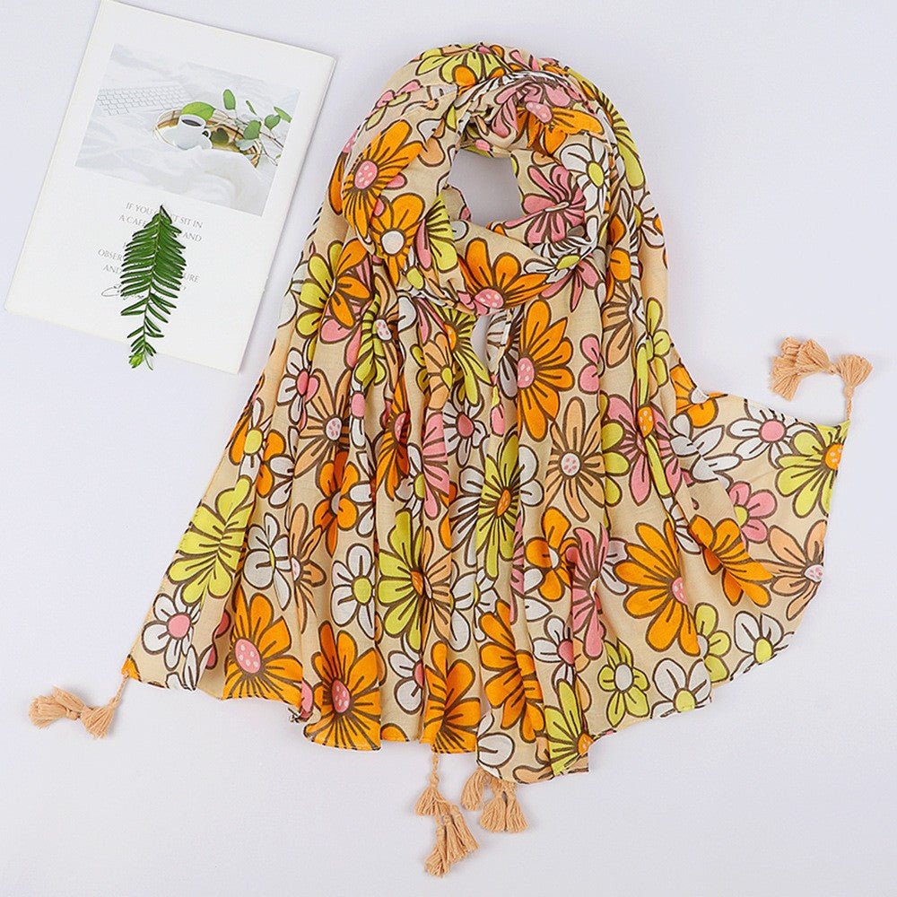 MH071 Cotton And Linen Printed Hijab