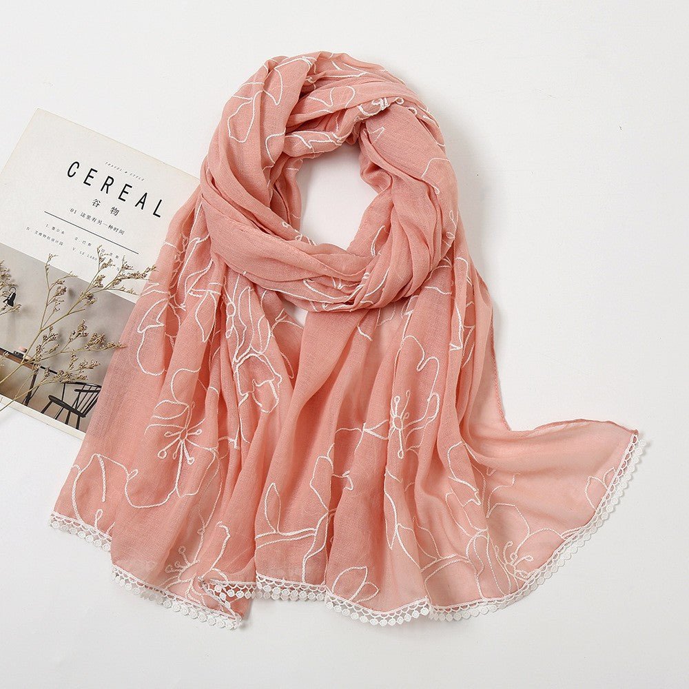 MH071 Cotton And Linen Printed Hijab