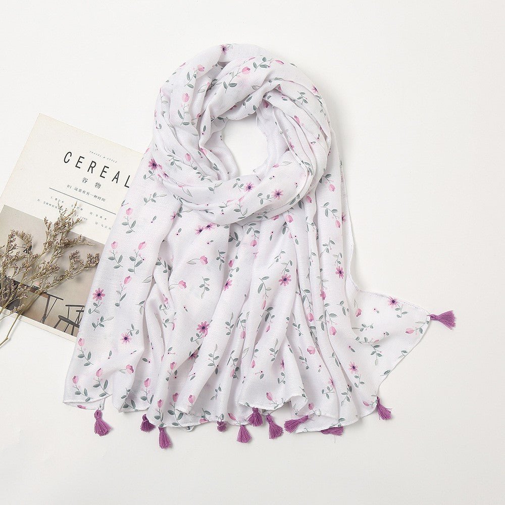 MH071 Cotton And Linen Printed Hijab