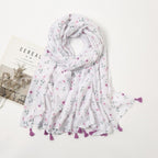 MH071 Cotton And Linen Printed Hijab