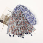 MH071 Cotton And Linen Printed Hijab