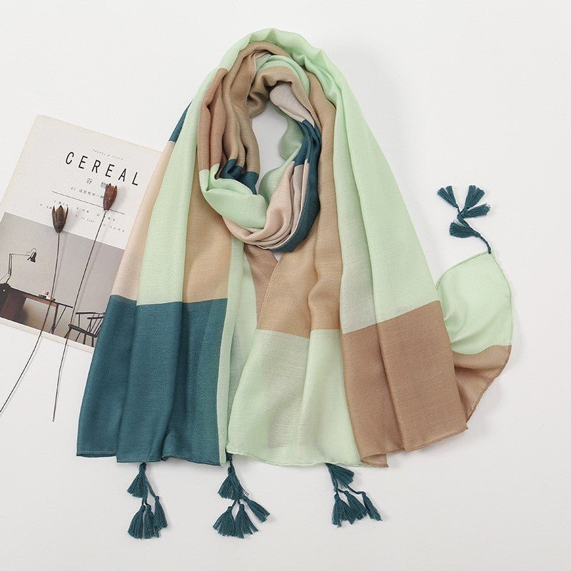 MH071 Cotton And Linen Printed Hijab