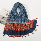MH071 Cotton And Linen Printed Hijab