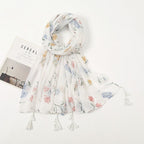 MH071 Cotton And Linen Printed Hijab