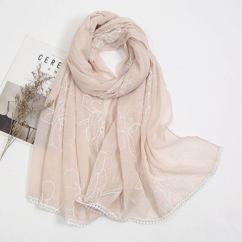 MH071 Cotton And Linen Printed Hijab