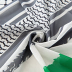 MH074 Keffiyeh Printed chiffon Hijab