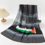 MH074 Keffiyeh Printed chiffon Hijab