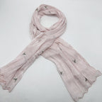 MH080 Breathable And Cool Crepe Embroidered Hijab