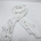 MH080 Breathable And Cool Crepe Embroidered Hijab