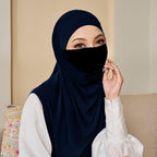 MH081 Dual Purpose Veil Bottom Hat Hijab