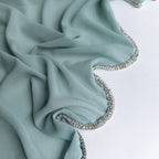 Diamond Trimmed Chiffon Hijab(MH087)