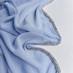 Diamond Trimmed Chiffon Hijab(MH087)
