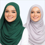 MH089 Pearl Chiffon Bubble Hijab Mariam's Collection