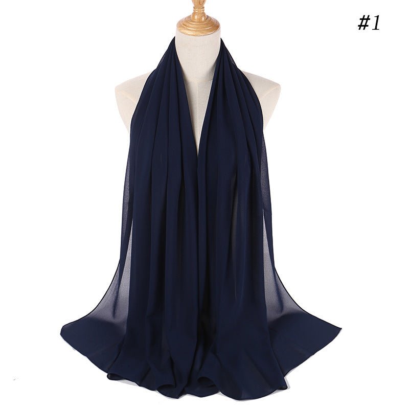 MH089 Pearl Chiffon Bubble Hijab Mariam's Collection