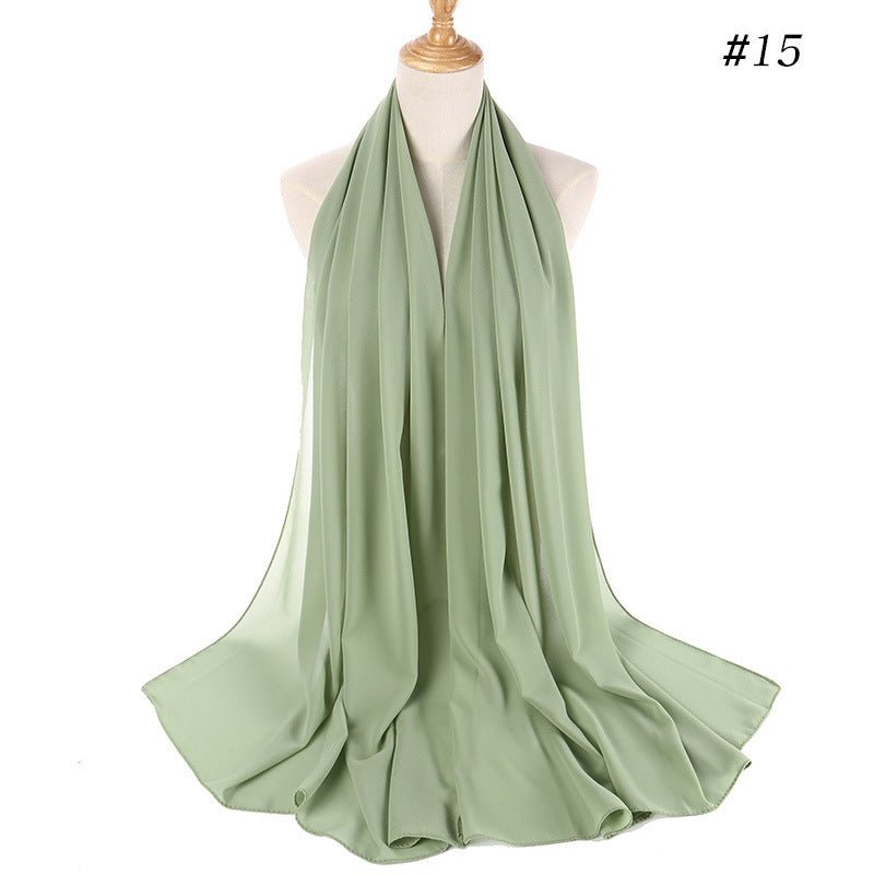 MH089 Pearl Chiffon Bubble Hijab Mariam's Collection