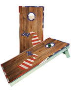 Michigan Red White and Blue Patriotic Flag Cornhole Boards blastcornhole