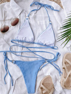 Micro Bikini Crisscross Swimwear Women's Two Piece Swimsuit Bathing Suit Bandage Woman Swimsuit Female Thong Bikinis Set 2 Piece Women Bathing Suit Beachwear Stevvex