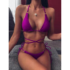Micro Bikini Crisscross Swimwear Women's Two Piece Swimsuit Bathing Suit Bandage Woman Swimsuit Female Thong Bikinis Set 2 Piece Women Bathing Suit Beachwear Stevvex