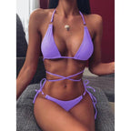 Micro Bikini Crisscross Swimwear Women's Two Piece Swimsuit Bathing Suit Bandage Woman Swimsuit Female Thong Bikinis Set 2 Piece Women Bathing Suit Beachwear Stevvex